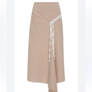 TIBI Kaia Stripe Lanyard Skirt 12